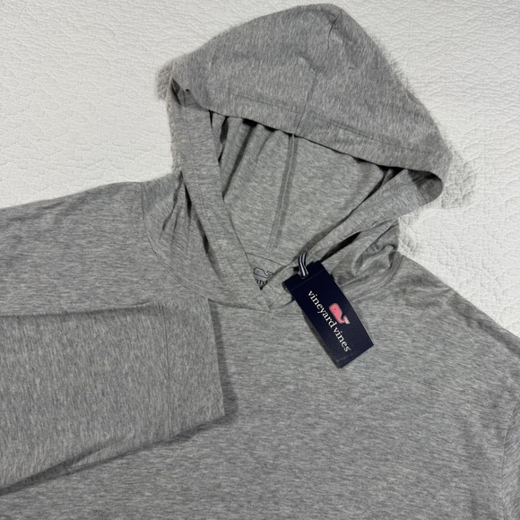 Vineyard Vines Other - Vineyard Vines‎ Mens Grey Heather LS Blank Hoodie T-Shirt 1V014097-039 XXL NWT